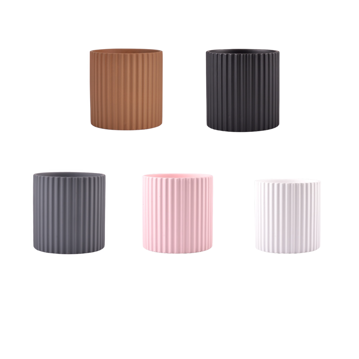 Ribbed Ceramic Pot | JM Flower