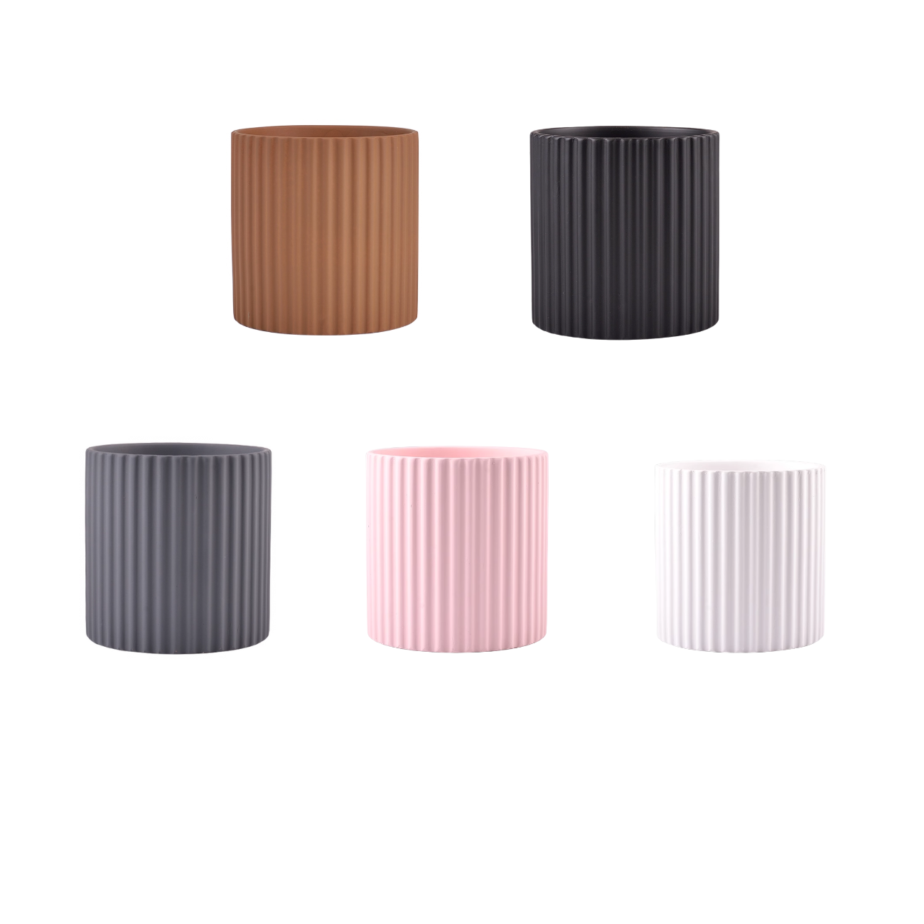 Flower Pot Ribbed Ribbed Ceramic Pot | JM Flower