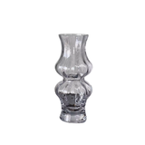 Ribbed Grey Glass Vase