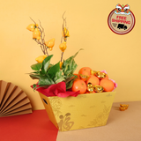 Prosperity Vine (18 Oranges) - Orange and Flower CNY Hamper