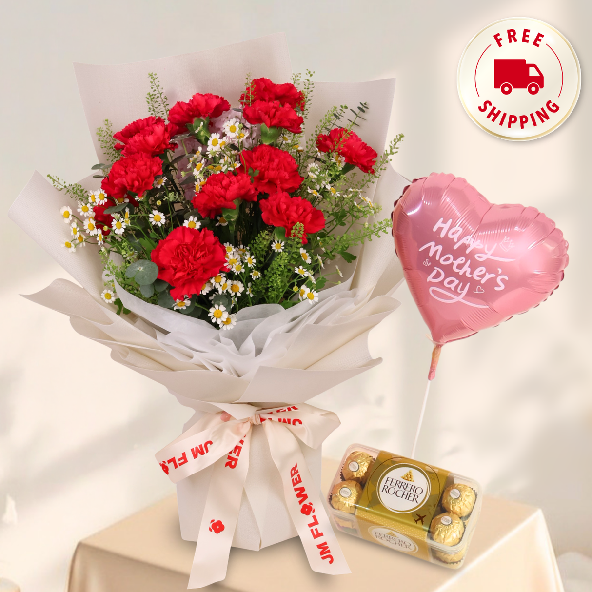 Pure Gratitude (12 Carnations) - Mother's Day Bouquet