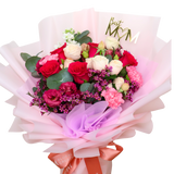 Radiant Momma (3 Carnations, 5 Roses)