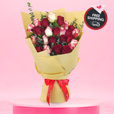 Regina (25 Premium Roses) - Valentine Giant Bouquet