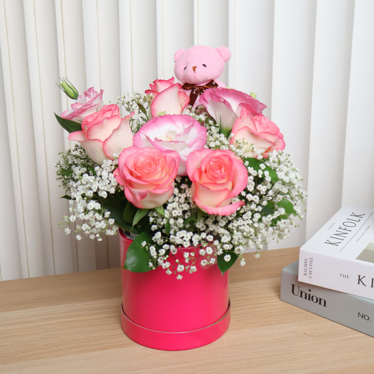 Rosy Elegance (5 Roses) - Table Flower Arrangement