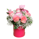 Rosy Elegance (5 Roses) - Table Flower Arrangement