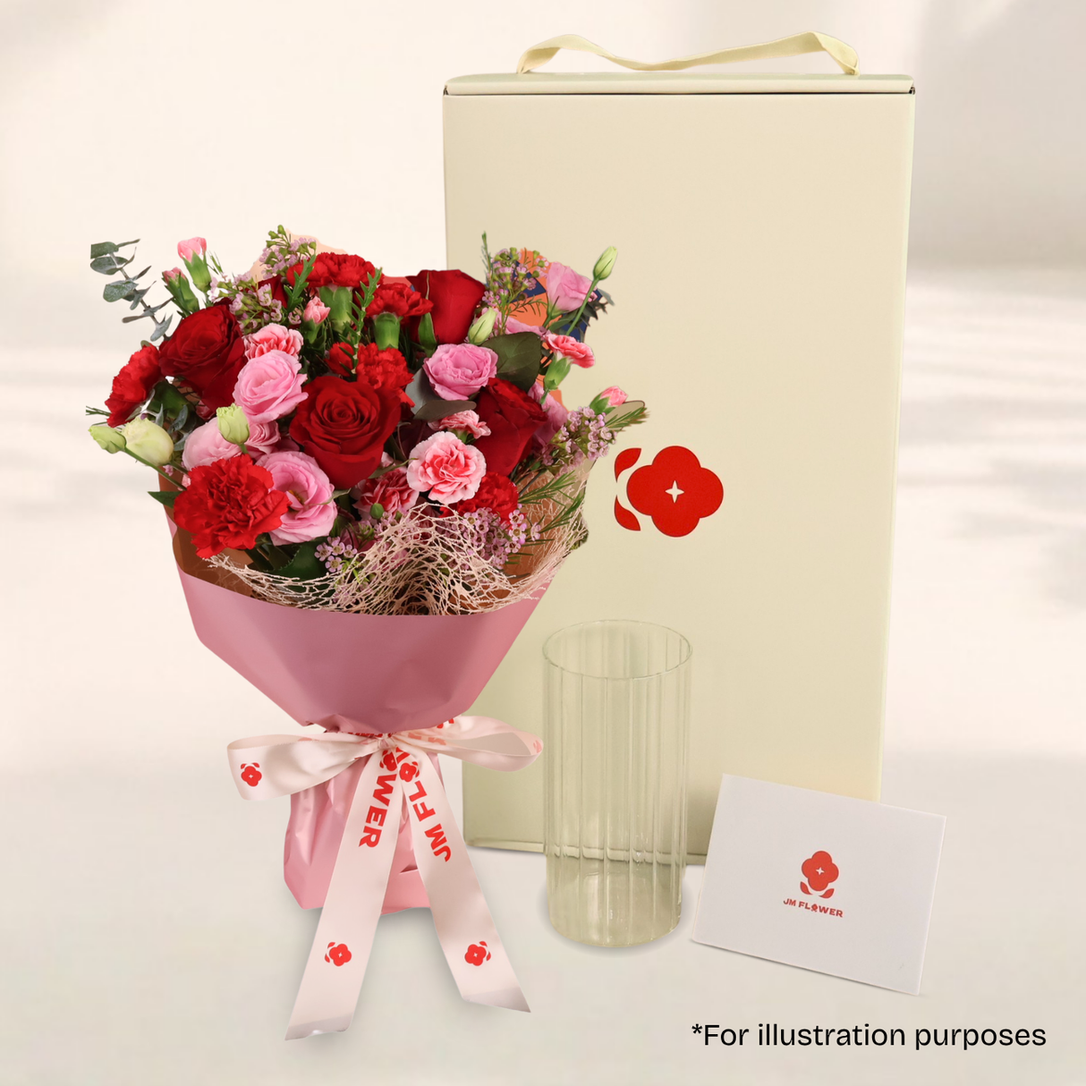 Warm Embrace (Rose, Carnation, Eustoma) - Mother's Day PetalBox