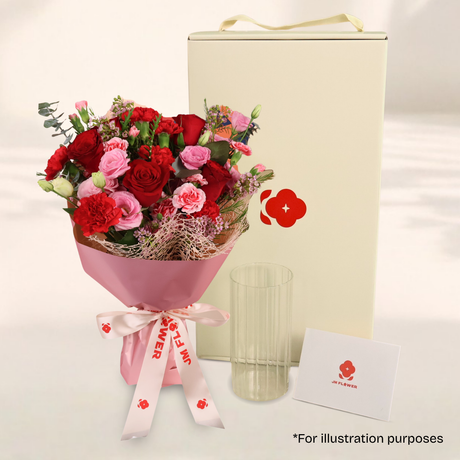 Warm Embrace (Rose, Carnation, Eustoma) - Mother's Day PetalBox