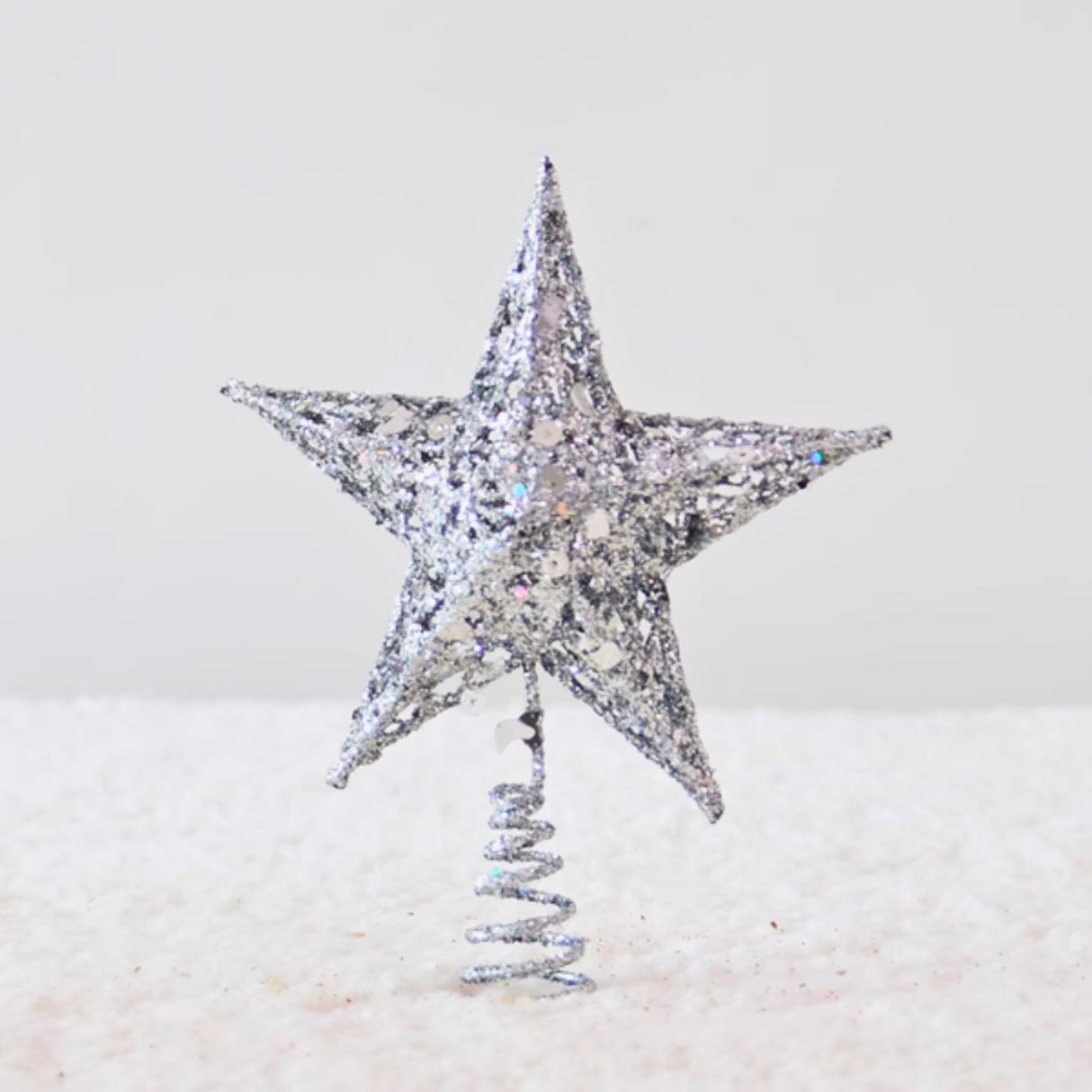 Christmas Tree Star Topper - Silver