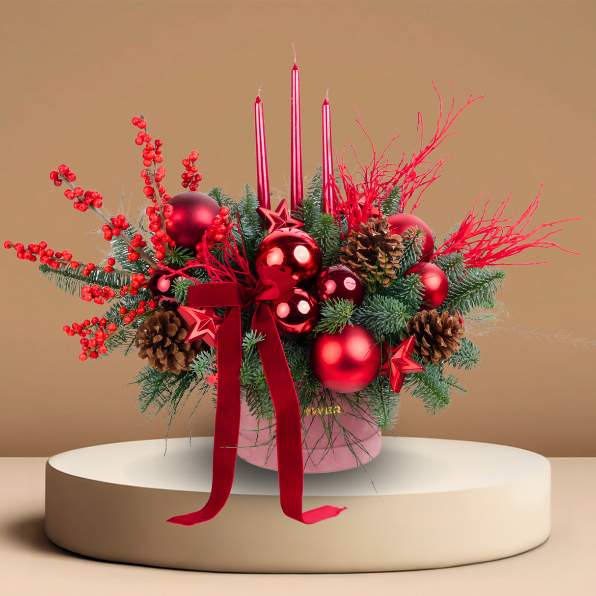 Sleigh Scarlet - Christmas Arrangement