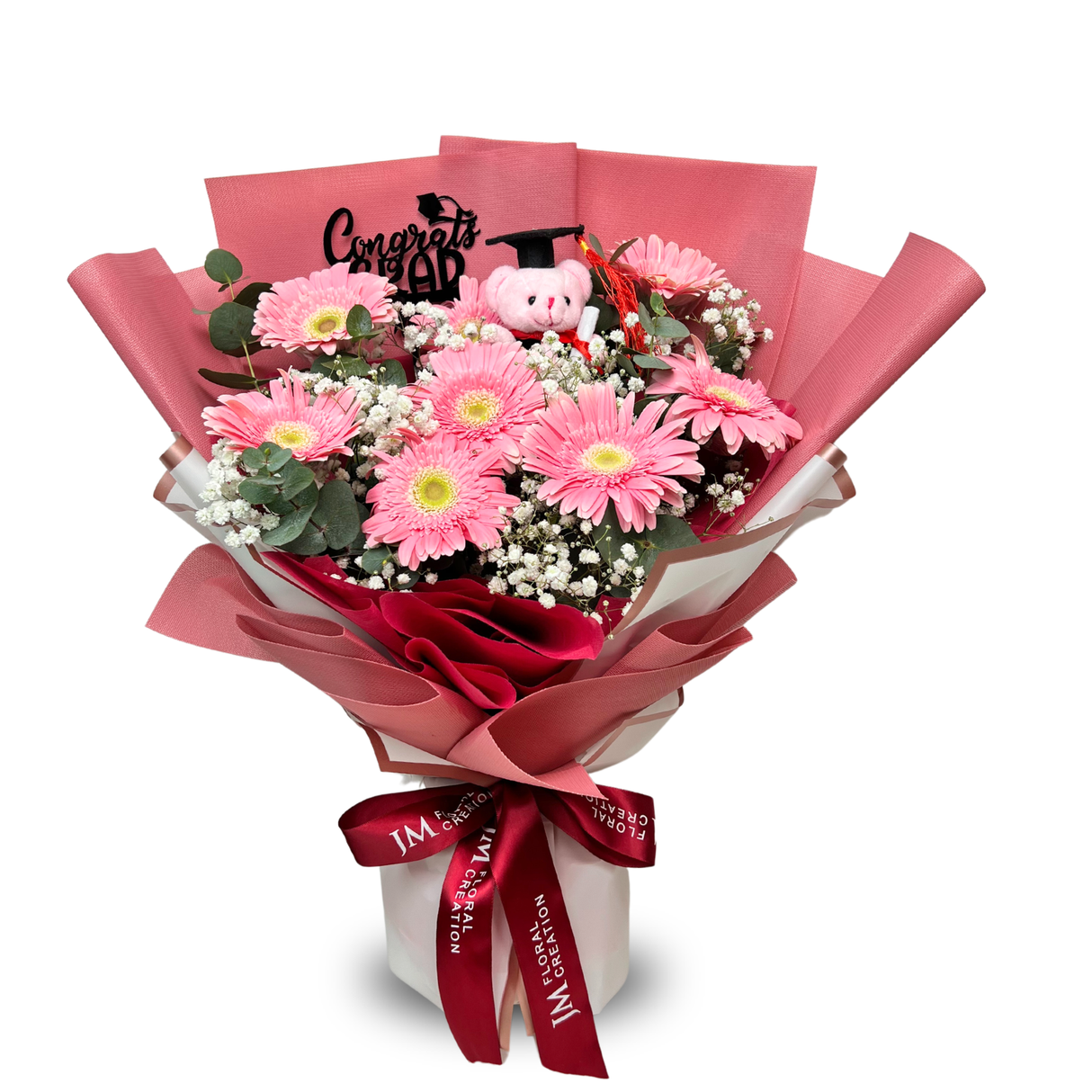 Sparkling Scholar (8 Gerberas) - Flower Bouquet