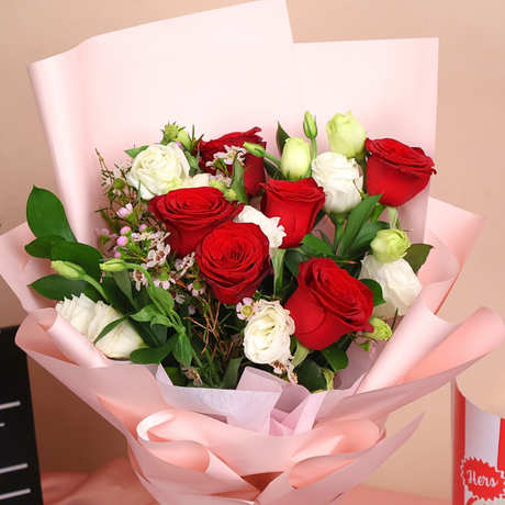 Sweet Glances (6 Roses) - Valentine Flower Bouquet