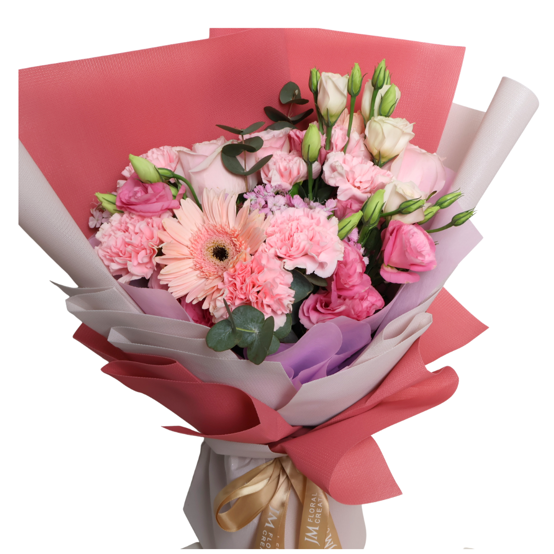 Tender Charm (6 Carnations, 3 Roses, 2 Gerbera)
