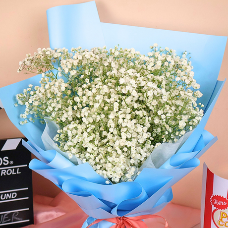 Tender Desires (Baby's Breath) - Valentine Flower Bouquet