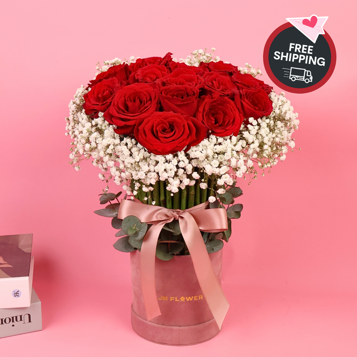 Velvet Heart (15 Roses) - Valentine Flower Box