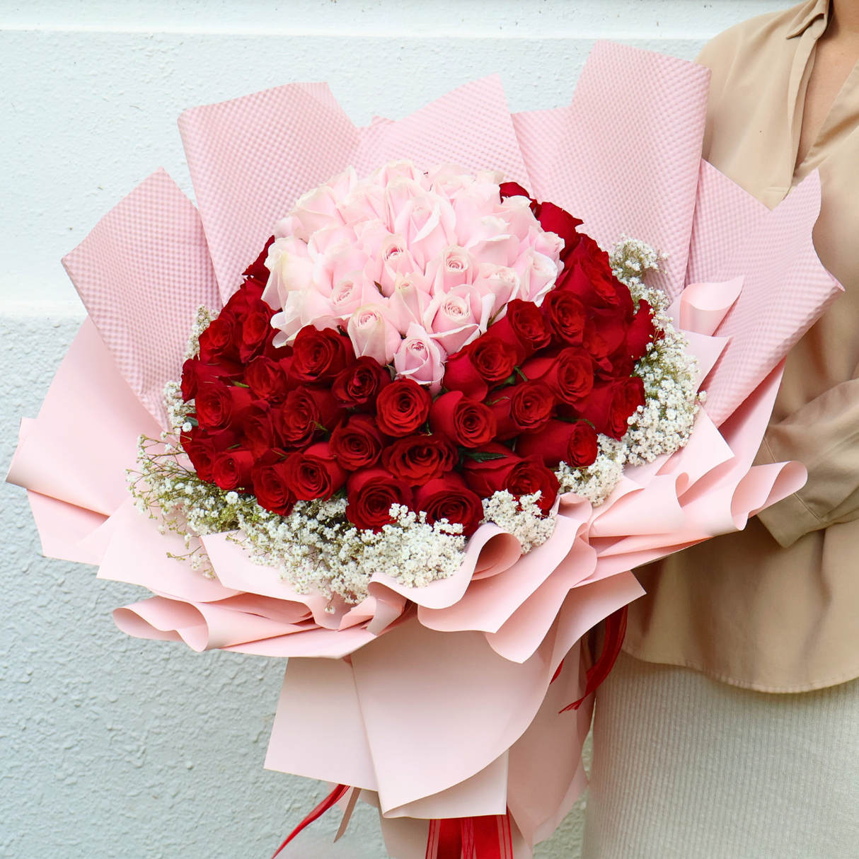 Whispered Promise (99 Roses) - Valentine Flower Bouquet