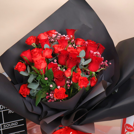 Whispering Romance (12 Roses) - Valentine Flower Bouquet