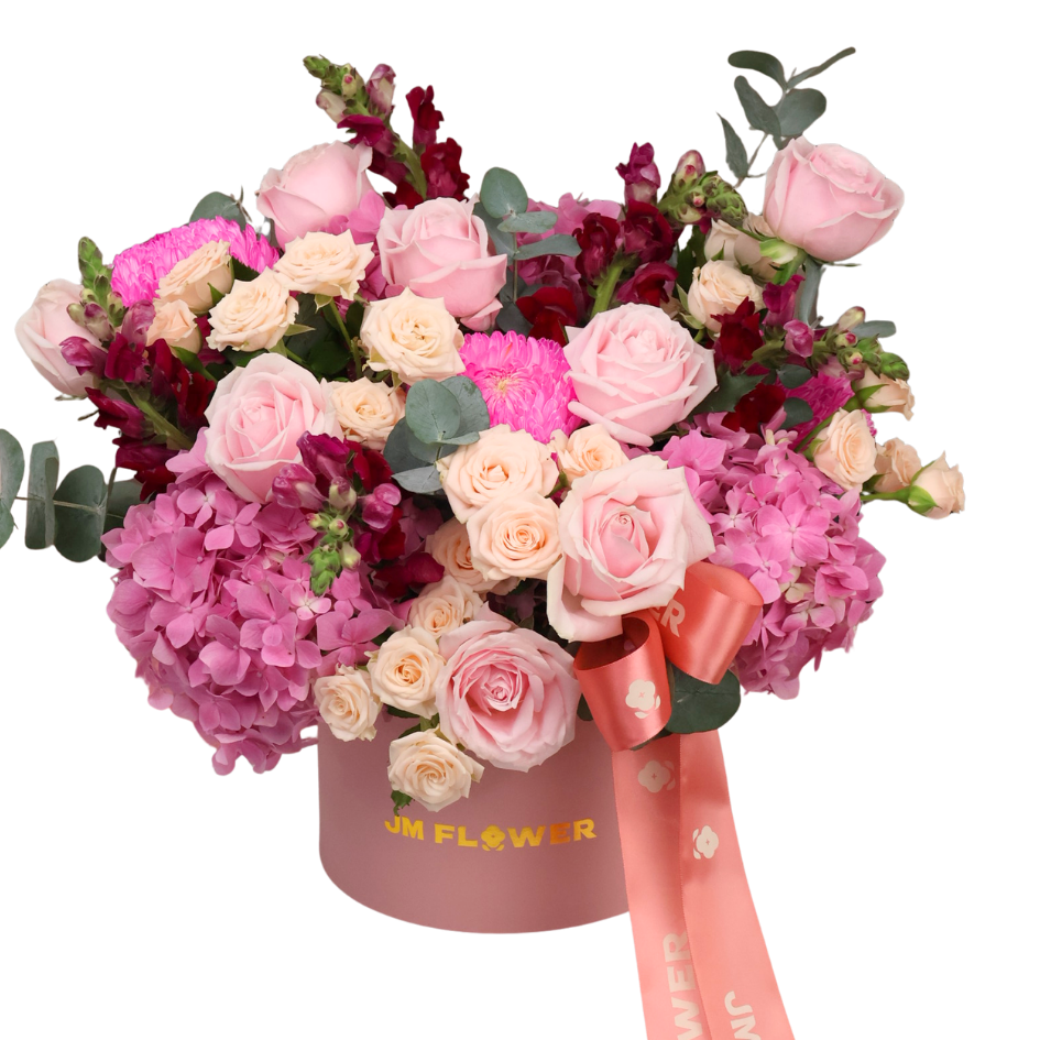 Yara (Hydrangeas, Roses, Snapdragon) - Flower Box