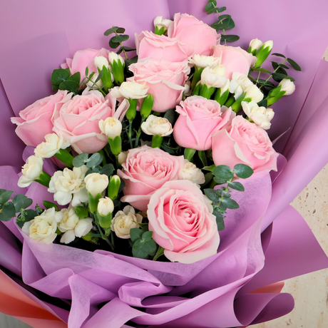 Zia (12 Roses)- Flower Bouquet