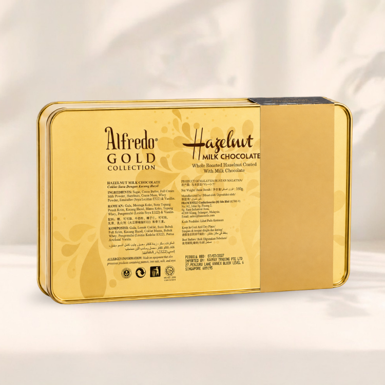 Alfredo Hazelnut Milk Chocolate Tin (160g)