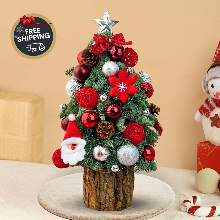 Crimson Claus - Fresh Mini Christmas Tree