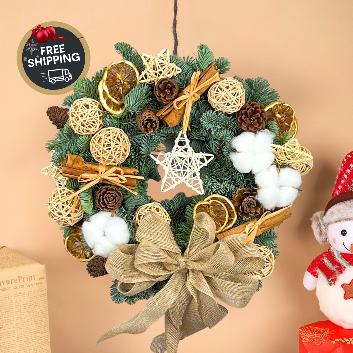 Cozy Cabin- Christmas Nobilis Wreath