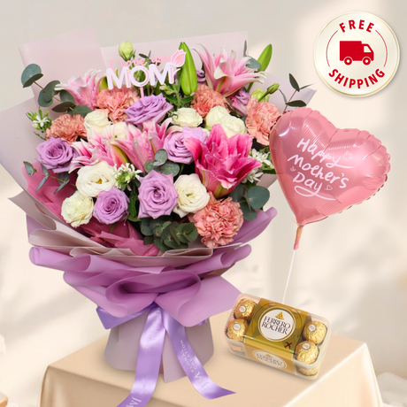 Magical Bloom (Lily, Carnation, Rose Spray) - Mother's Day Bouquet