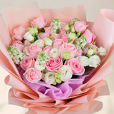 Mira (Roses, Eustoma, Mattiola) - Mother's Day Bouquet