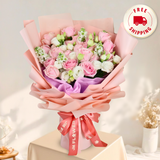 Mira (Roses, Eustoma, Mattiola) - Mother's Day Bouquet