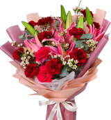 Nurturing Delights (Lily, Roses, Carnation) - Flower Bouquet