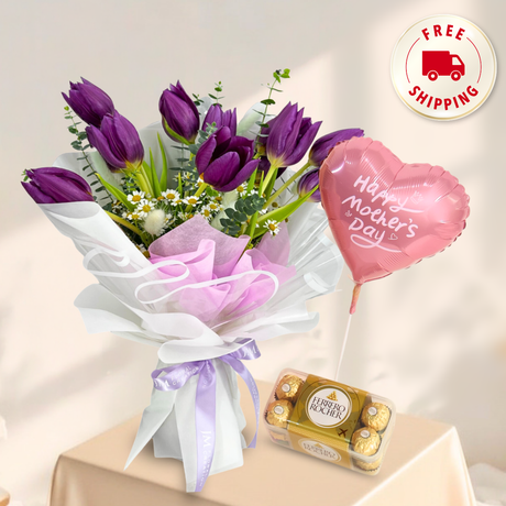 Paisley (10 Tulip) - Mother's Day Bouquet