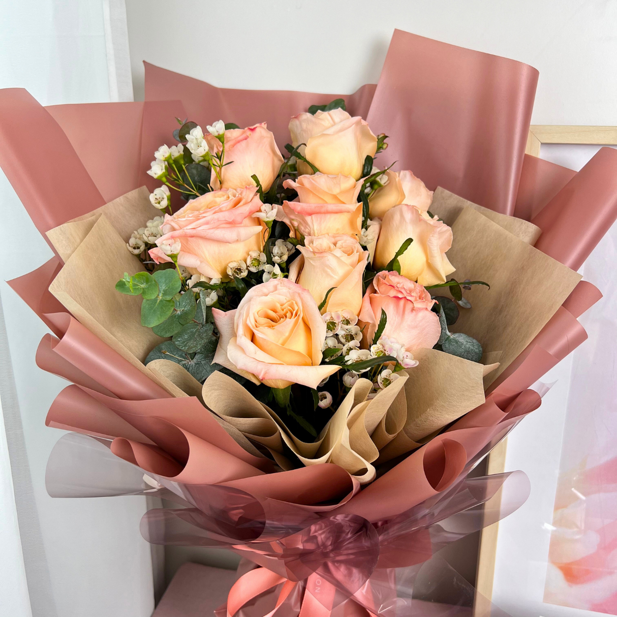 Fondness (9 Roses) - Valentine Flower Bouquet