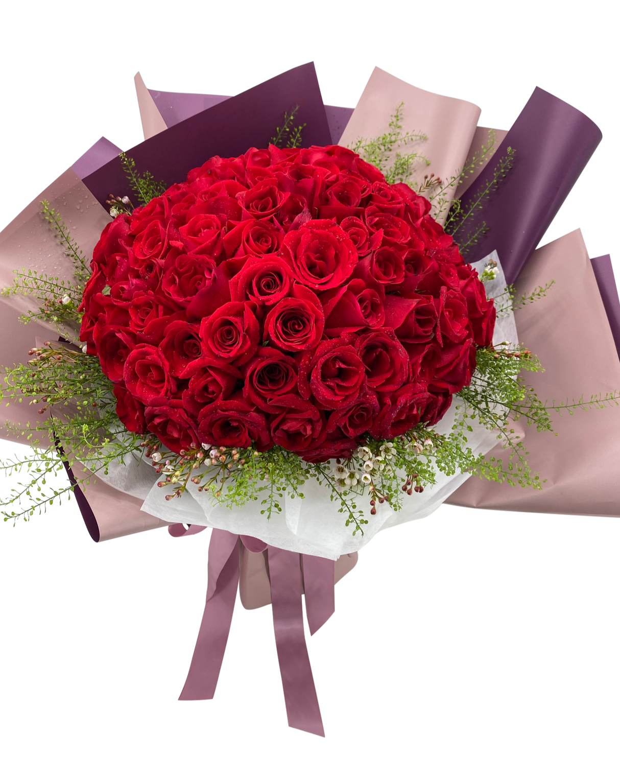 Magnificent 99 Red Roses Birthday Flower Bouquet Singapore