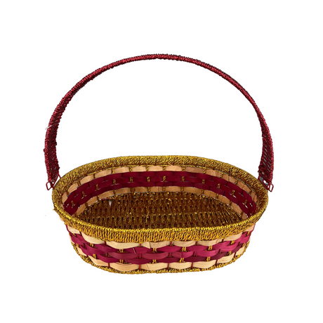 Oval straw basket (L)