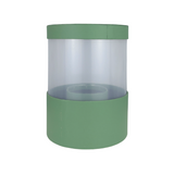 Transparent round hand box Green